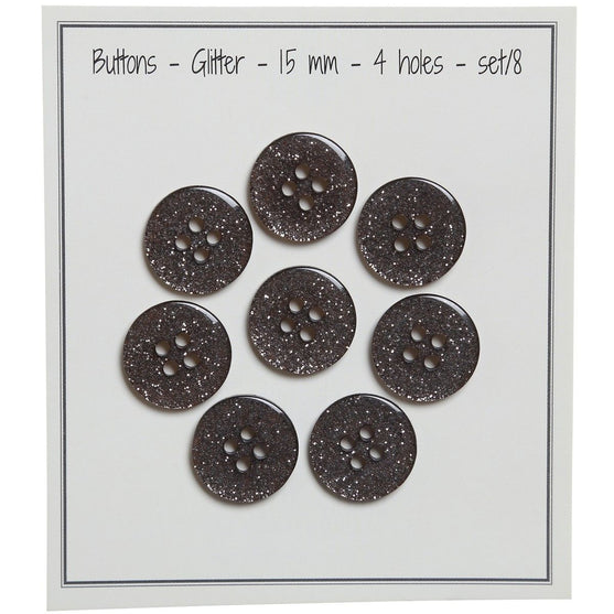 

Glitter Knopen - Zwart - Meerdere maten - Go Handmade
1