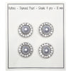 

Parelmoerknopen met steen - Zilver - Meerdere maten - Go Handmade
1