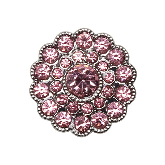 Bling Knopen - Kleine steentjes - Pink - 4 stk. - Go Handmade