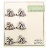 

Houten knopen - Zebras Paul & Peter - 6 stuks, 20 mm - Go Handmade
1
