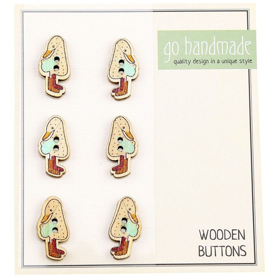

Houten knopen - Eend Dotti - 6 stuks, 20 mm - Go Handmade
1