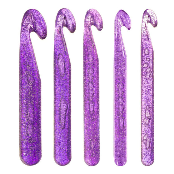 

Glitter haaknaaldenset - 5 maten - Hobbii
1