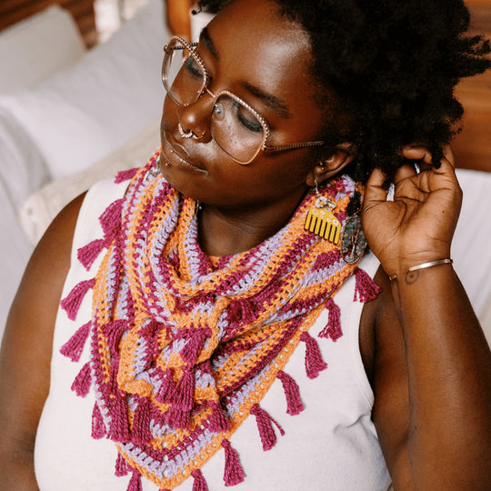 Confetti Glass - Driehoekige Sjaal