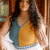 

Bevelled Tank - Mouwloze Intarsia Top
5