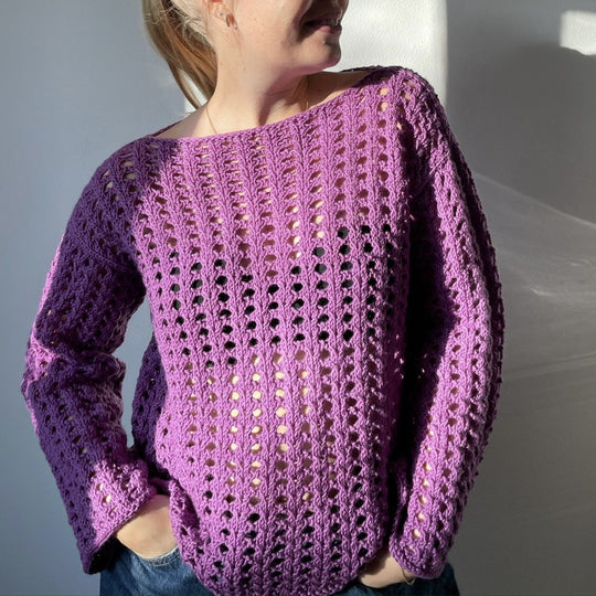 Easy Hole Structure Blouse - Trui