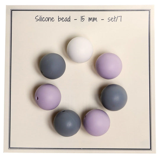Siliconen Kralen, 7 stuks, 15 mm - Go Handmade