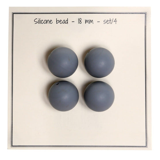 

Siliconen kralen - Diameter 18 mm - 4 stuks - Go Handmade
1