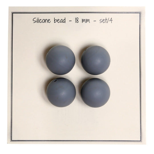 Siliconen kralen - Diameter 18 mm - 4 stuks - Go Handmade
