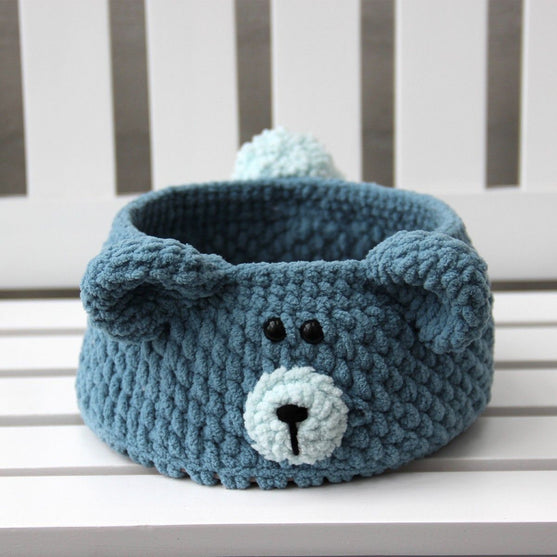 

Teddy Basket met PU lederen basis
1