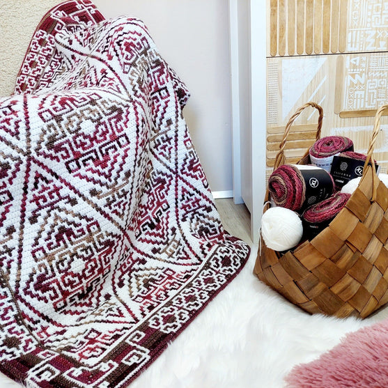 

Aztecana - Mozaïek Gehaakte Deken
1