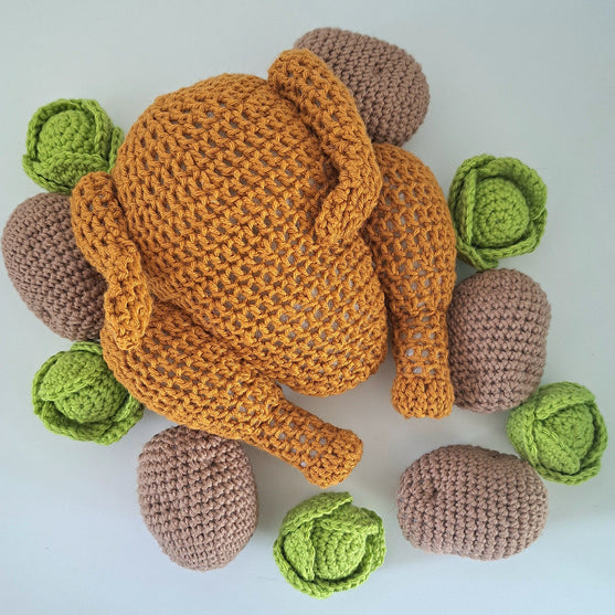 

Kip met spruitjes en aardappelen
1