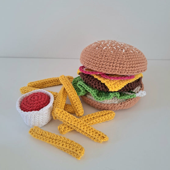 

Hamburger en Franse friet
1