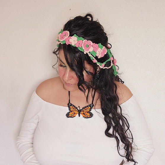 

Garden Fae - Haarband met Bloemen
2