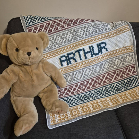 Lullaby Name Mosaic - Gepersonaliseerde Baby Deken