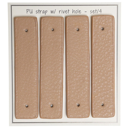 Hengsel voor mand (bevestiging met holnieten), 8,5 x 1,8 cm, 4 stuks. - Go Handmade
