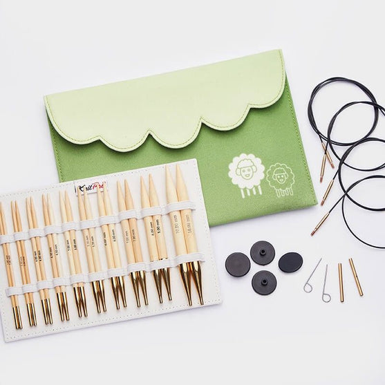 

Bamboo Deluxe verwisselbare rondbreinaaldenset - KnitPro
1