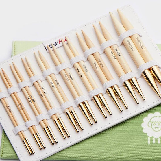 

Bamboo Deluxe verwisselbare rondbreinaaldenset - KnitPro
2