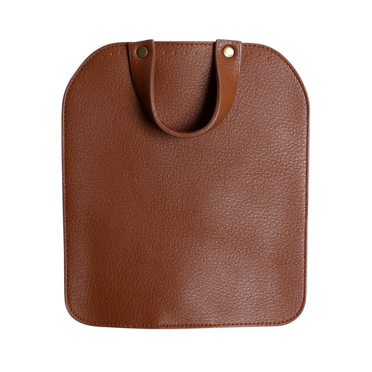 Tas Flap met magnetische knoop - Bruin/Brons - Go Handmade