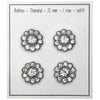 

Bling Knopen - Grote stenen - Zilver - 4 stk. - Go Handmade
3