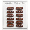 

Langwerpige Houten knopen Mini - 20 mm - Go Handmade
9