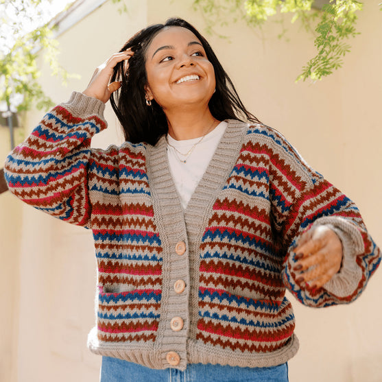 

Ottolie - Chevron Vest met Zakken
1