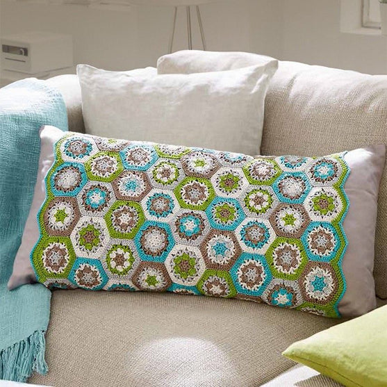 

Kussen van granny squares
1