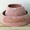 

Moss Stitch Manden met PU-leerbundel - universele
3