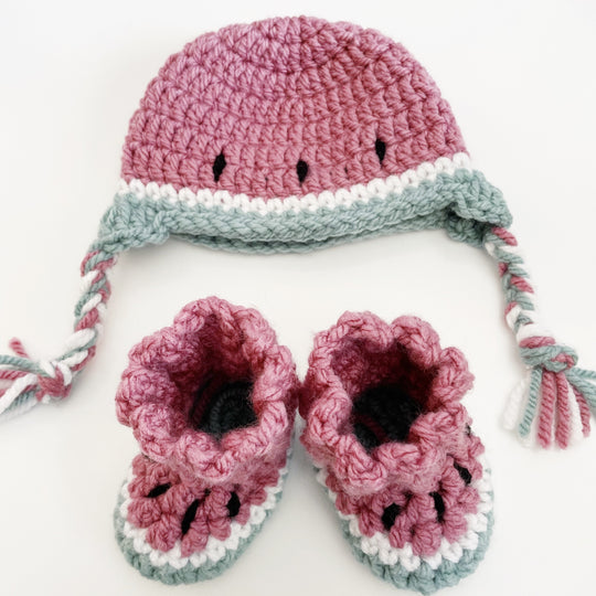 Wintermelons - Baby beanie en sloffen