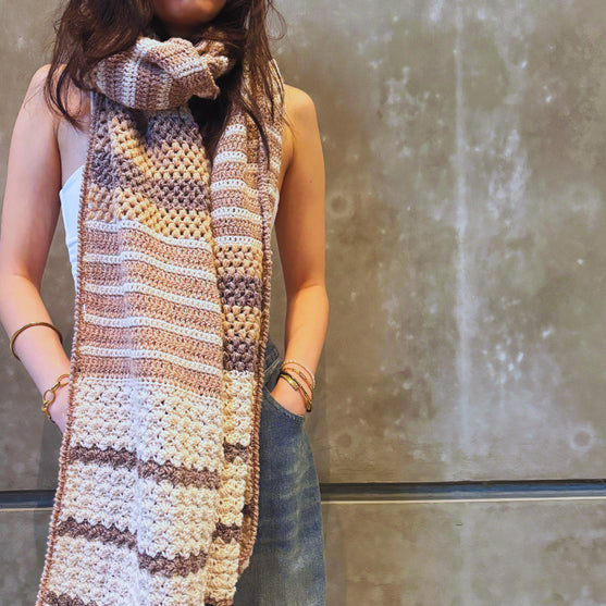 

The Driftwood - Long Textured Scarf and Wrap
4