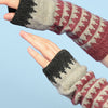 

Armwarmers met inbreipatroon
2