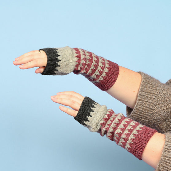 

Armwarmers met Fair Isle-patroon
1