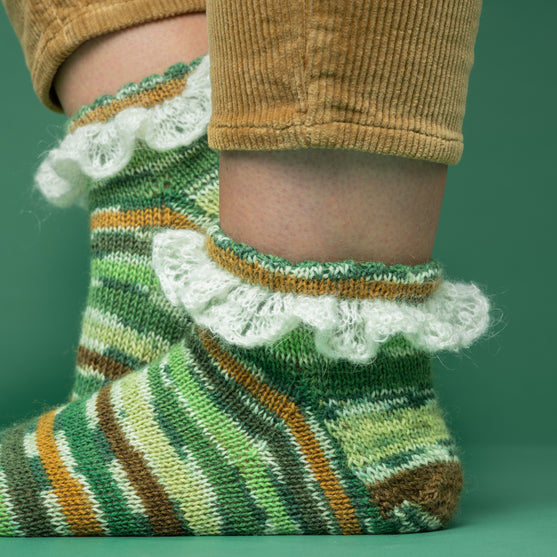 

Frigg - Enkelsokken met ruche
2