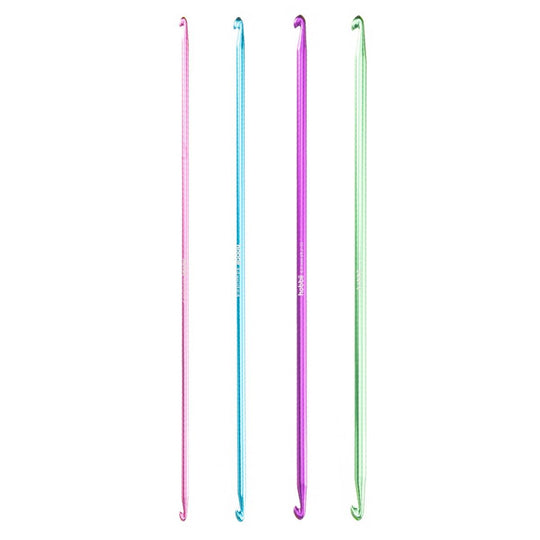 Dubbele Tunische haaknaaldenset 'Alu' - 28 cm - Hobbii