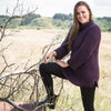 

1665 – Aubergine damestrui in patentsteek Mayflower Easy Care Classic
3