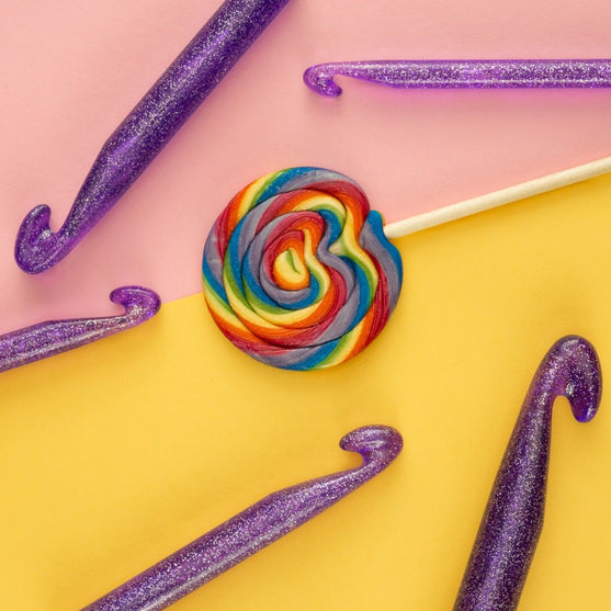 

Glitter haaknaaldenset - 5 maten - Hobbii
2