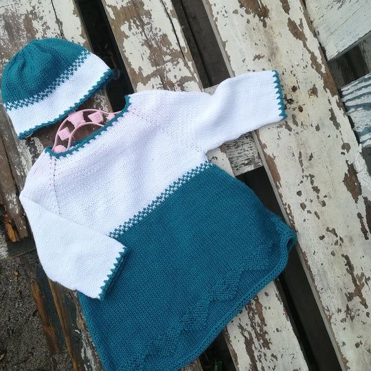 Teal Darling - Babyjurk en muts
