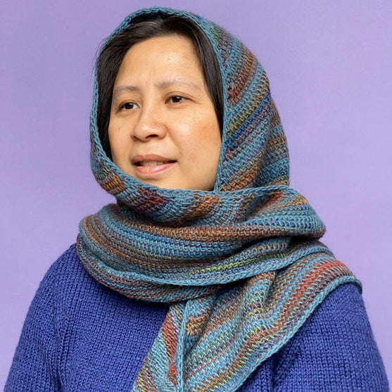 

Jasmin - Sjaal in tunisch haken
7