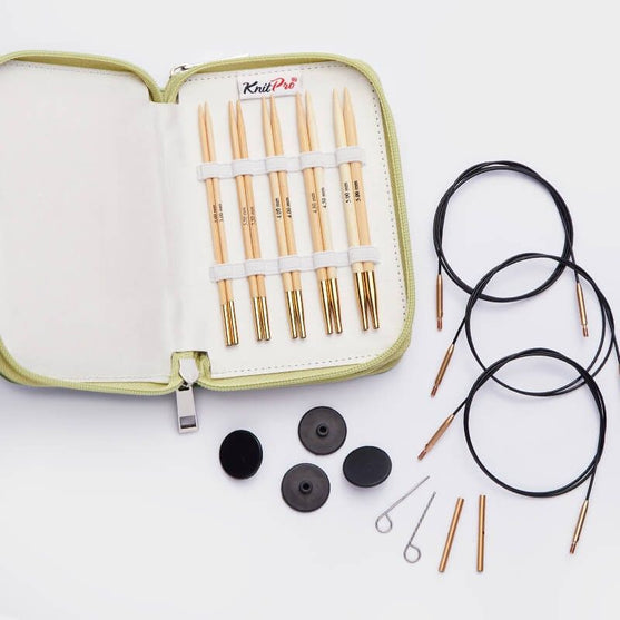

Bamboo Starterset verwisselbare rondbreinaalden - KnitPro
1