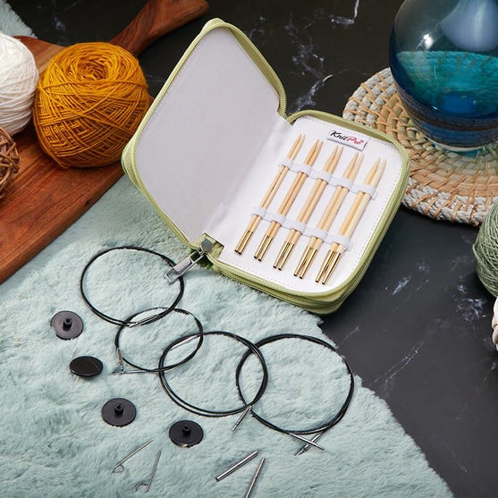 

Bamboo Starterset verwisselbare rondbreinaalden - KnitPro
4