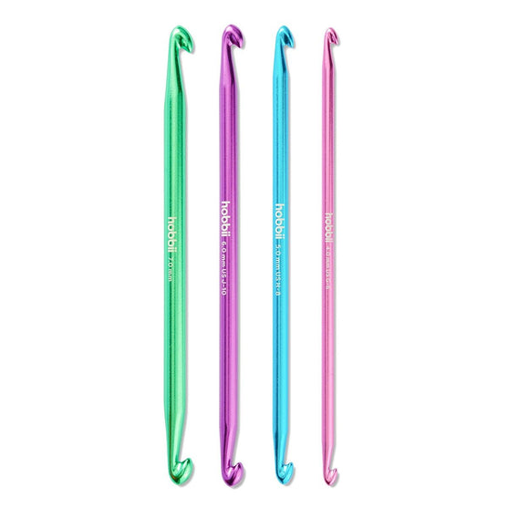 

Dubbele Tunische haaknaaldenset 'Alu' - 14 cm - Hobbii
1