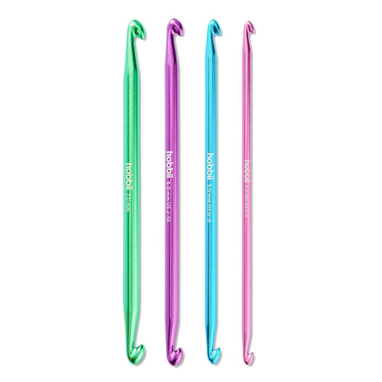 Dubbele Tunische haaknaaldenset 'Alu' - 14 cm - Hobbii