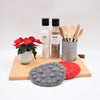 

Kerstonderleggers met bobbelbloemen
2