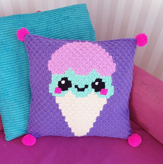 Kawaii Ijshoorntje - Kussen